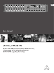 Manual for Digital Snake 16 X 8 W/Remote