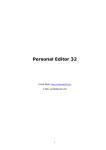 User Manual - Personal Editor 32