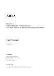 ARTA User Manual - This space is reserved for the new stormway.ru