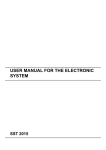 USER MANUAL FOR THE ELECTRONIC SYSTEM