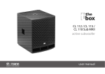CL 112 / CL 115 / CL 118 Sub MKII active subwoofer user manual