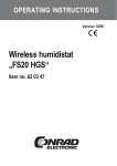 Wireless humidistat „FS20 HGS“