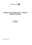 Alcatel-Lucent OpenTouch™ Session Border Controller User