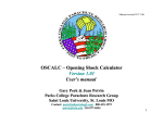 OSCALC – Opening Shock Calculator Version 1.01 User`s manual