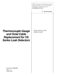 Thermocouple Gauge and Octal Cable Replacement for VS Series