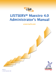 LISTSERV Maestro Administrator`s Manual - L