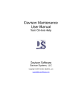 Davison Maintenance User Manual