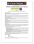 MODEL D3400 Online User Manual