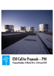 ESO Call for Proposals – P90