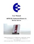 User Manual 605M-R1 Industrial Router