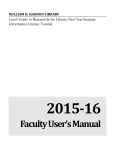 Faculty User`s Manual