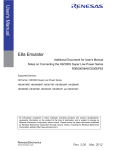 E8a Emulator Additional Document for User`s Manual Notes on