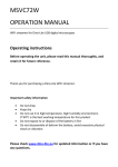 MSVC72W OPERATION MANUAL