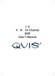 1 U 4 - 8 - 16 Channel DVR User`s Manual