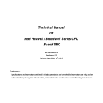 Technical Manual Of Intel Haswell / Broadwell