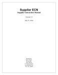 Supplier ECN - Customer Specific Requirements