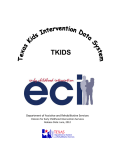 Using the TKIDS User Manual - Texas Department of Assistive and