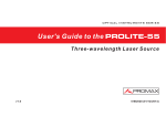 User manual for PROLITE-55 (three-wavelength laser