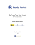 SM Trade Portal User Manual for Vendor User Food Retail Group