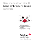 User manual for EDS III basic embroidery design software
