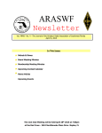 ARASWF Newsletter – April, 2015