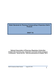 draft Model Standards for Pharmacy Compounding of Hazardous