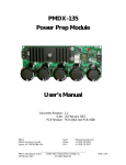 PMDX-135 Power Prep Module User`s Manual