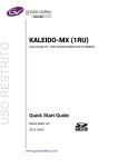 Kaleido-MX (1RU) Quick Start Guide