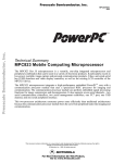 MPC823 Mobile Computing Microprocessor