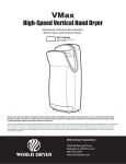 High-Speed Vertical Hand Dryer