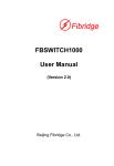 Fibridge - FBSWITCH1000 Series Operators Manual