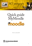 Quick guide MyMoodle
