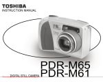 toshiba pdr-m61 User guide manual operating instructions camera