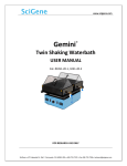 Gemini Twin Shaking Waterbath - User Manual