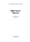 USER MANUAL Draft sections - International ISBN Agency
