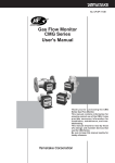 Gas Flow Monitor CMG Series User`s Manual