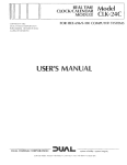 DUAL Model CLK-24C RTC Manual