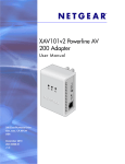 XAV101v2 Powerline AV 200 Adapter User Manual