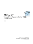 ETCNet2 Network Configuration Editor (NCE) v4.0.0 User Manual