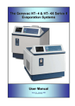The Genevac HT- 4 & HT- 4X Series II Evaporation Systems User