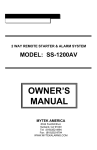 SS-1200 User Manual - STEAL SHIELD Alarms