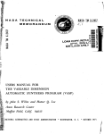 NASA Technical Memorandum X-2417
