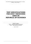test specifications for dvb-t receivers used in republic of slovenia