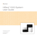 HiSeq 1000 User Guide - Support