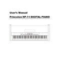 User`s Manual Princeton HP-11 DIGITAL PIANO