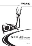 York Nexus Cross Trainer - User`s Manual