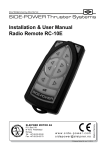 Installation & User Manual Radio Remote RC-10E