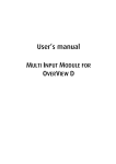 Multi Input Module for OverView D user`s manual [v07]