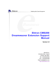 Ektron CMS200 Dreamweaver Extension Support Manual
