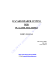 ic-card reader system for pc-game machines user`s manual